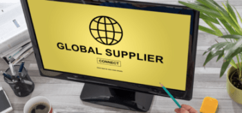 Computer screen showing global supplier 